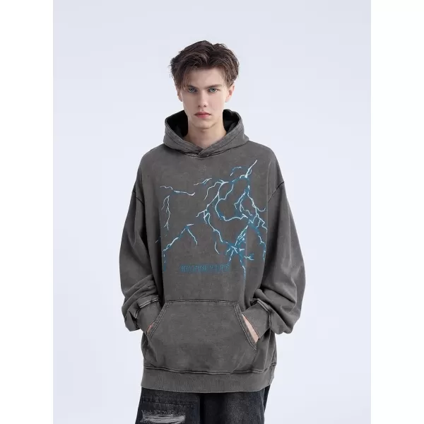 Aelfric Eden Mens Novelty Cartoon Graphic Hoodies Streetwear Hooded Sweatshirt Pullover Hip Hop Fashion Hoodies Unisex06gray