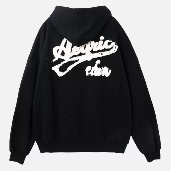 Aelfric Eden Mens Novelty Cartoon Graphic Hoodies Streetwear Hooded Sweatshirt Pullover Hip Hop Fashion Hoodies Unisex07black