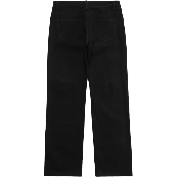 Aelfric Eden Mens Patchwork Jeans Women High Waisted Vintage Straight Trousers Streetwear Jeans17black