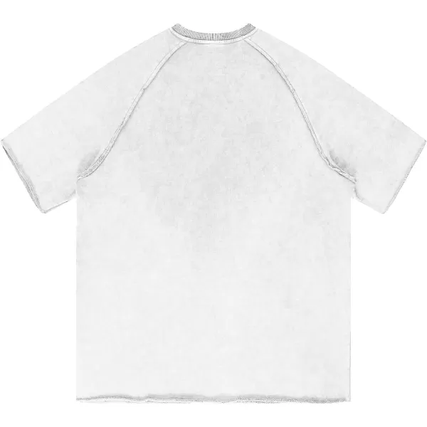 Aelfric Eden Mens Solid Tee 90s Vintage Oversized Shirts Streetwear Short Sleeve Casual Tops21white