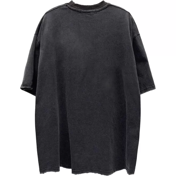 Aelfric Eden Mens Solid Tee 90s Vintage Oversized Shirts Streetwear Short Sleeve Casual TopsA1black