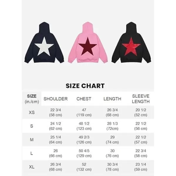 Aelfric Eden Mens Star Oversized Hoodie Print Streetwear Casual hoodies y2k Hooded Sweatshirt1410pink