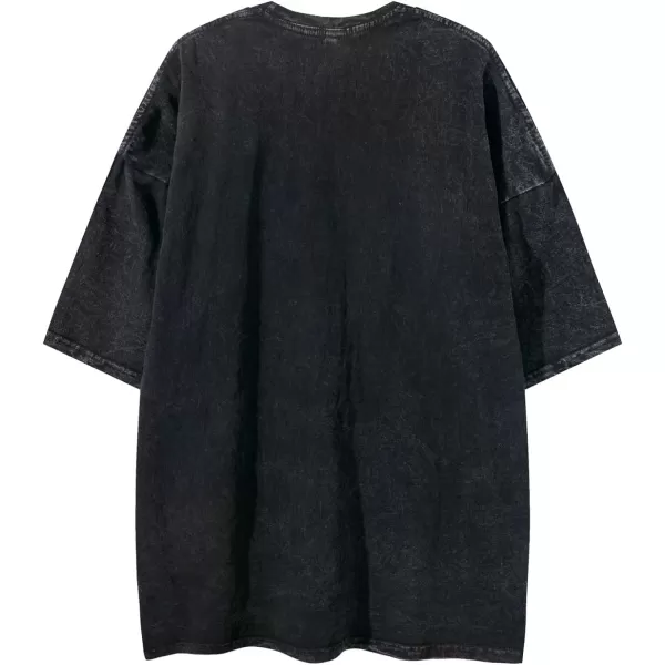 Aelfric Eden Mens Vintage Oversized Tee Shirts Doggy Graphic Print Crewneck Crop Tops Streetwear Cotton Short SleeveA01black