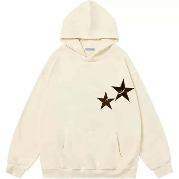 Aelfric Eden Star Graphic Hoodies Oversized Y2k Hooded Sweatshirt Fashion Hoodie Streetwear Unisex Pullover TopsBeige