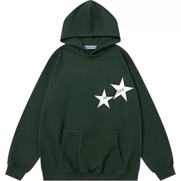 Aelfric Eden Star Graphic Hoodies Oversized Y2k Hooded Sweatshirt Fashion Hoodie Streetwear Unisex Pullover TopsGreen