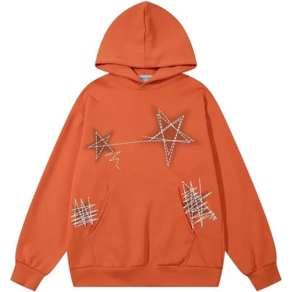 Aelfric Eden Mens Graphic Oversized Hoodie Cartoon Character Print Streetwear Casual hoodies y2k Hooded Sweatshirt1720orange