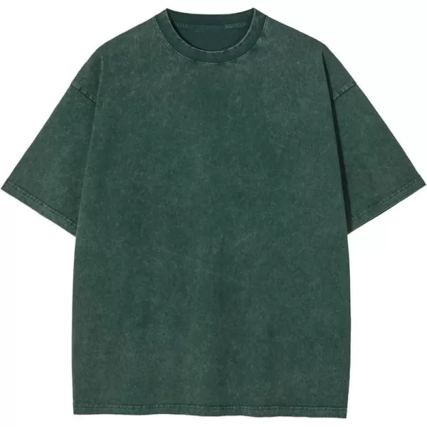 Aelfric Eden Mens Solid Tee 90s Vintage Oversized Shirts Streetwear Short Sleeve Casual Tops20dark Green
