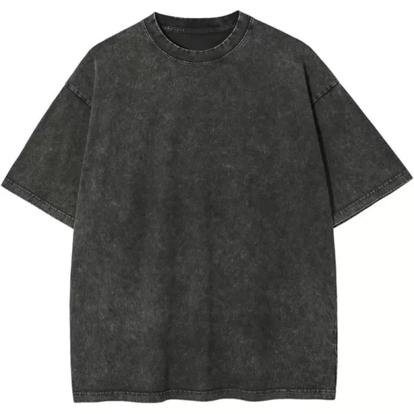 Aelfric Eden Mens Solid Tee 90s Vintage Oversized Shirts Streetwear Short Sleeve Casual Tops20darkgrey
