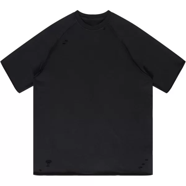 Aelfric Eden Mens Solid Tee 90s Vintage Oversized Shirts Streetwear Short Sleeve Casual Tops21black