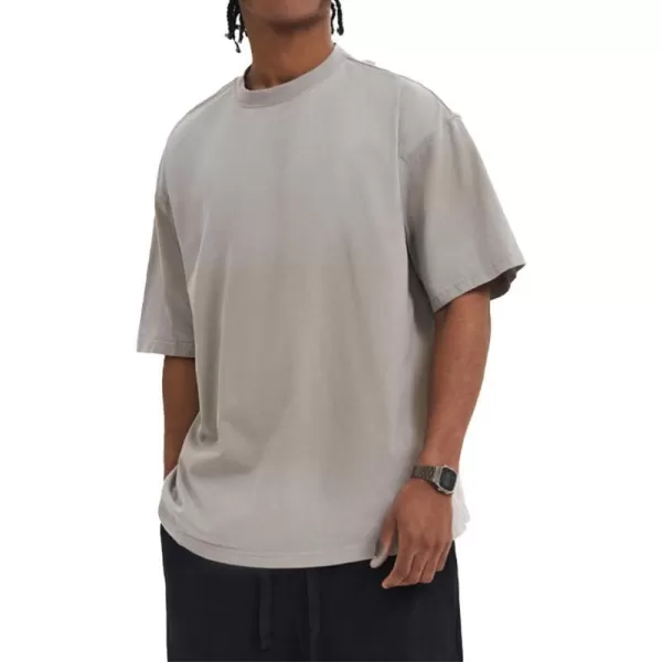 Aelfric Eden Mens Solid Tee 90s Vintage Oversized Shirts Streetwear Short Sleeve Casual TopsA6gradient Grey