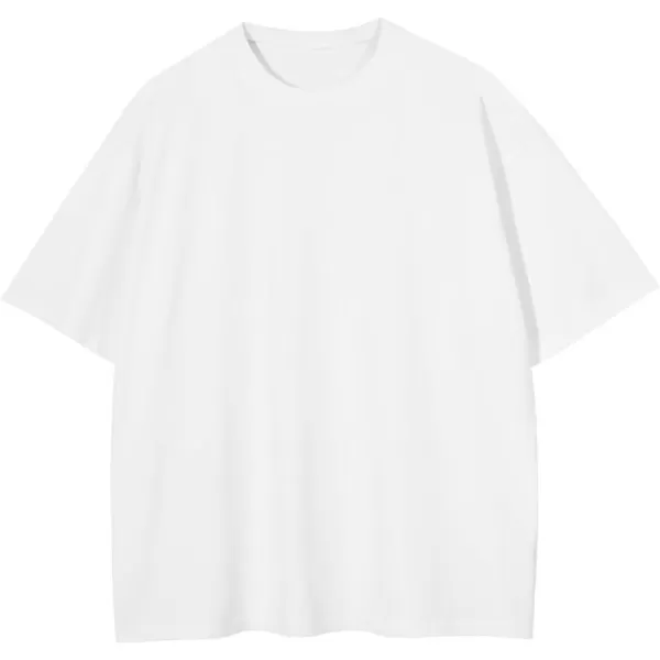 Aelfric Eden Mens Solid Tee 90s Vintage Oversized Shirts Streetwear Short Sleeve Casual TopsB6white
