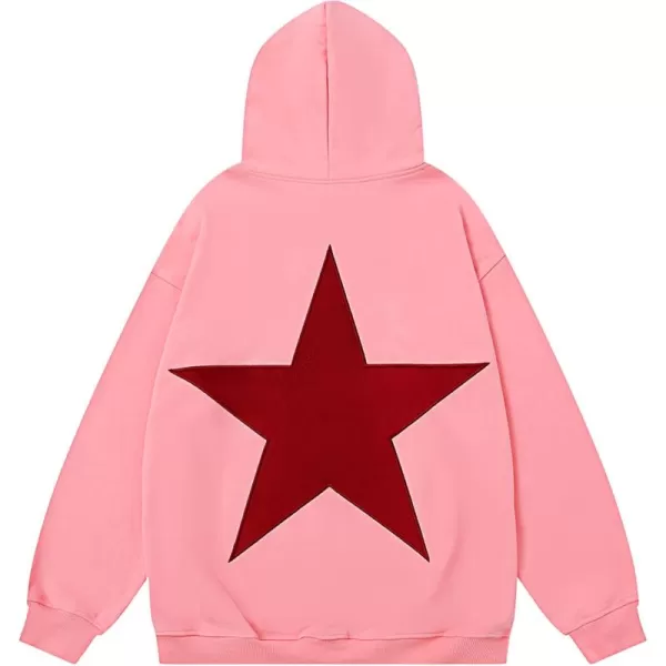 Aelfric Eden Star Graphic Hoodies Oversized Y2k Hooded Sweatshirt Fashion Hoodie Streetwear Unisex Pullover TopsA1pink