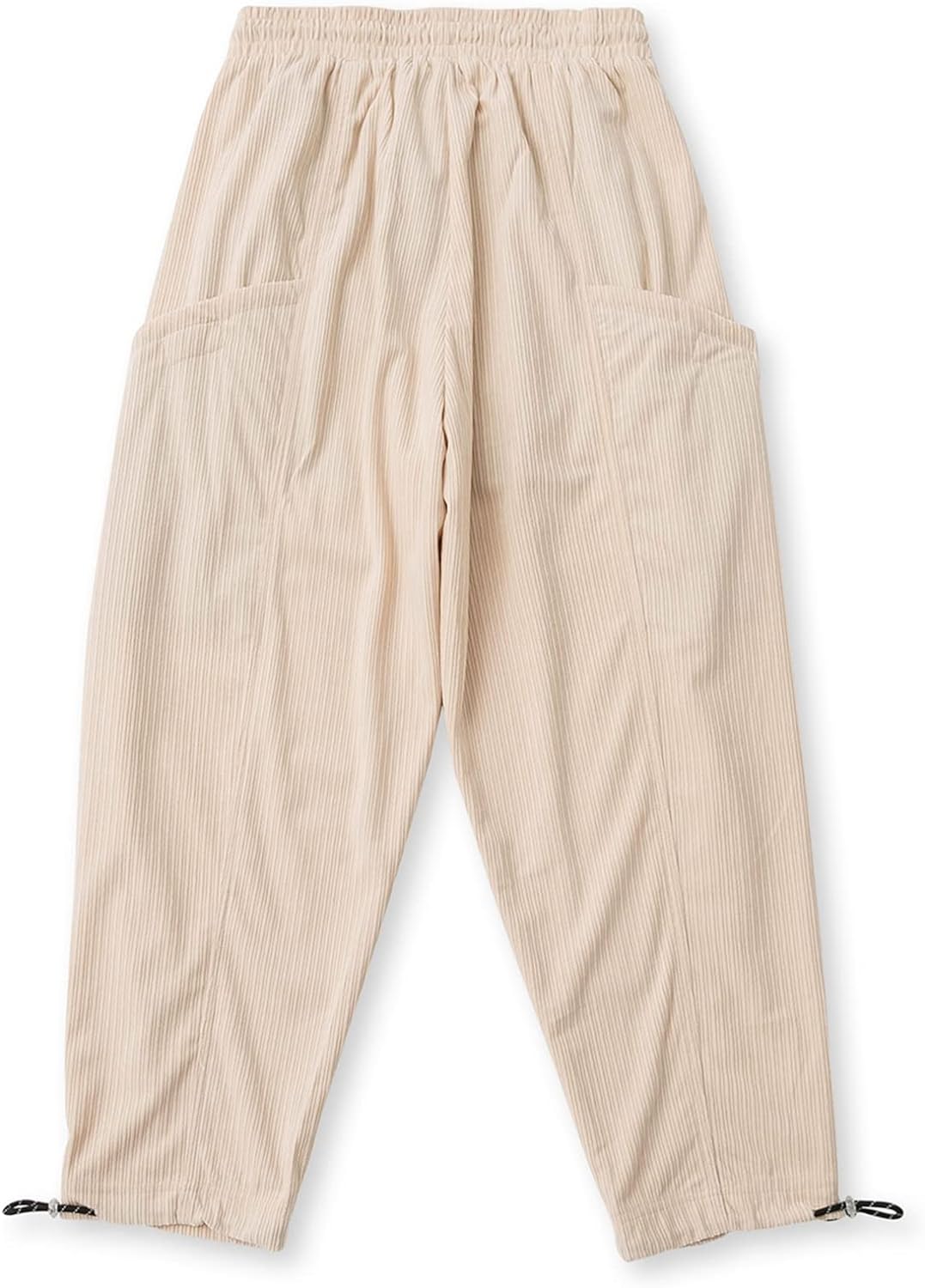 Aelfric Eden Mens Corduroy Vintage Cargo Sweatpants Long Solid Elastic Waist Casual Pants Hip hop Streetwear Pant05apricot