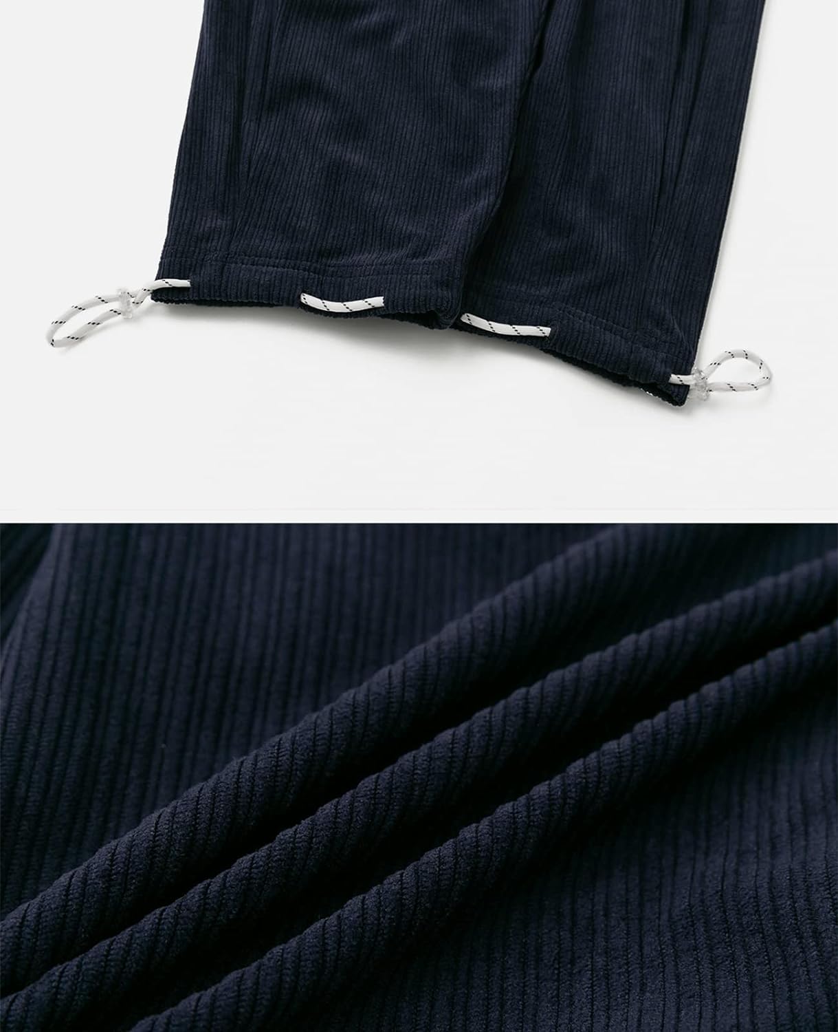 Aelfric Eden Mens Corduroy Vintage Cargo Sweatpants Long Solid Elastic Waist Casual Pants Hip hop Streetwear Pant06navy