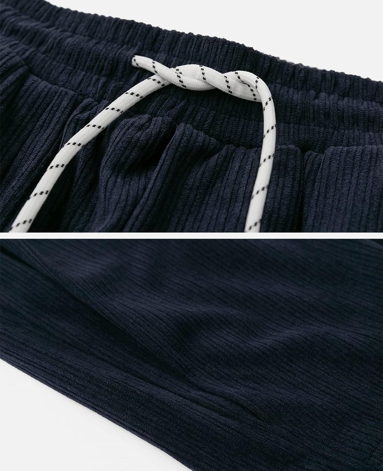 Aelfric Eden Mens Corduroy Vintage Cargo Sweatpants Long Solid Elastic Waist Casual Pants Hip hop Streetwear Pant06navy