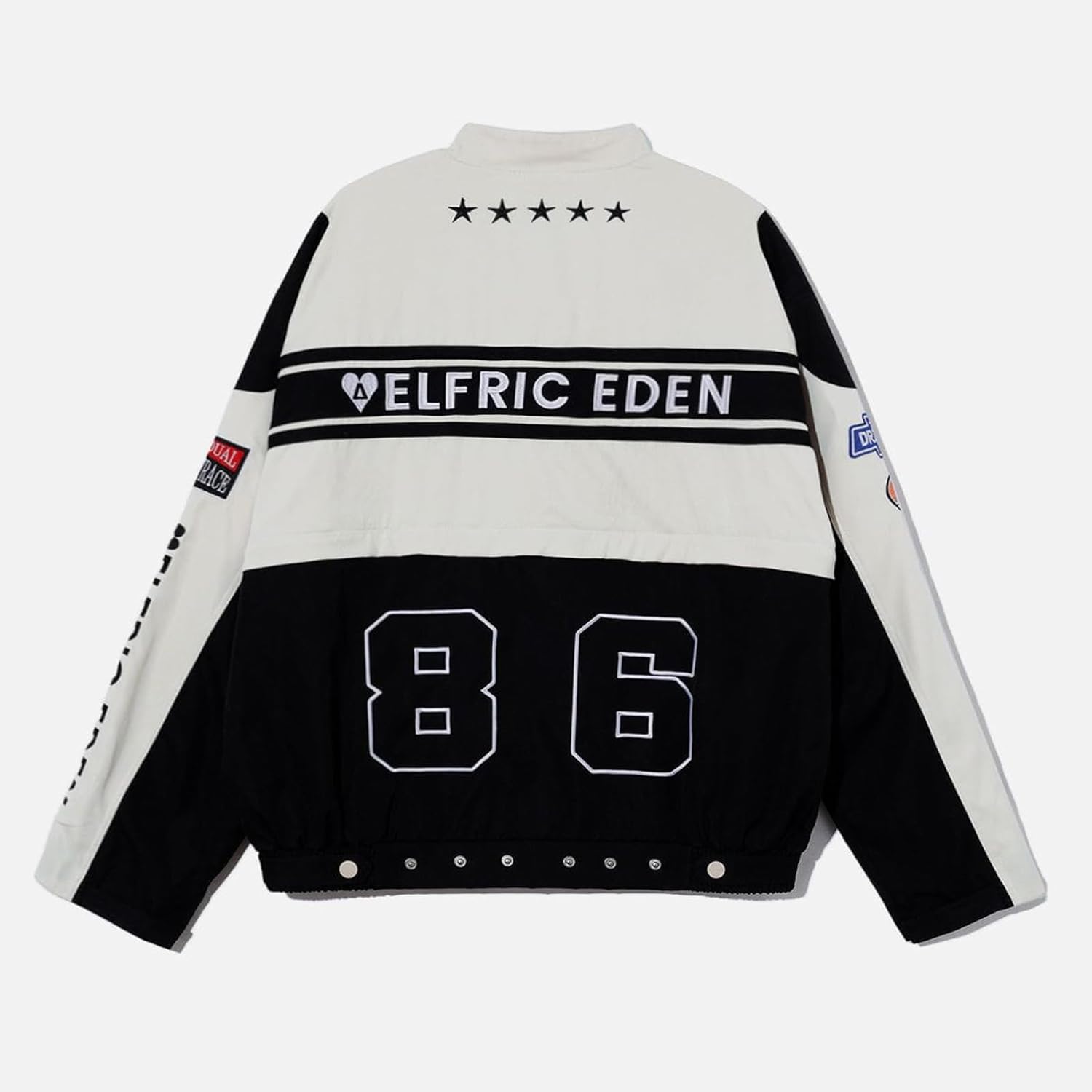 Aelfric Eden Mens Varsity Jacket Vintage Racing Motorcycle Graphic Bomber Jackets Oversized Unisex Streetwear jacket010black