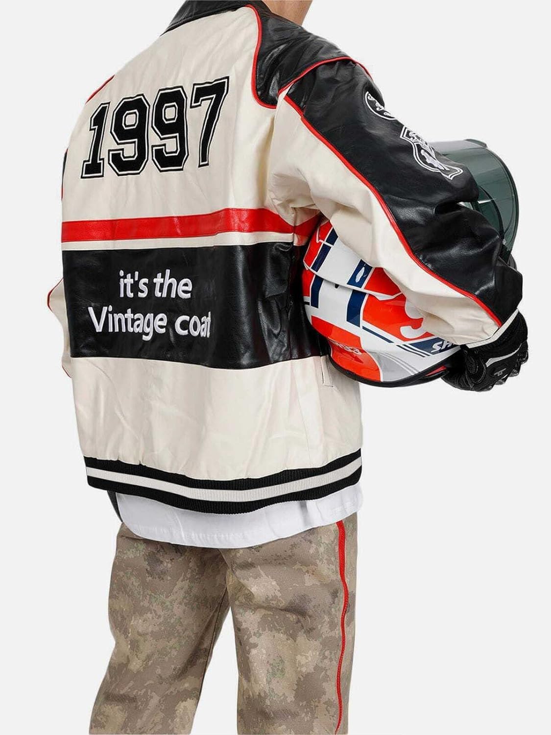 Aelfric Eden Mens Varsity Jacket Vintage Racing Motorcycle Graphic Bomber Jackets Oversized Unisex Streetwear jacket01apricot