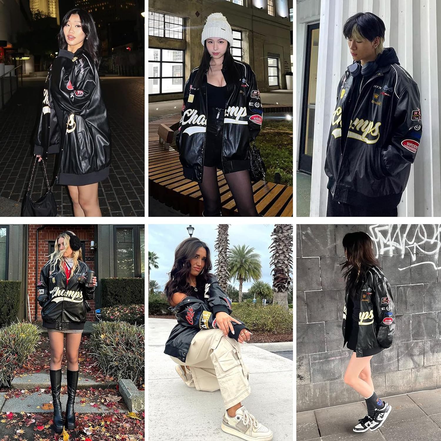 Aelfric Eden Mens Varsity Jacket Vintage Racing Motorcycle Graphic Bomber Jackets Oversized Unisex Streetwear jacket02black