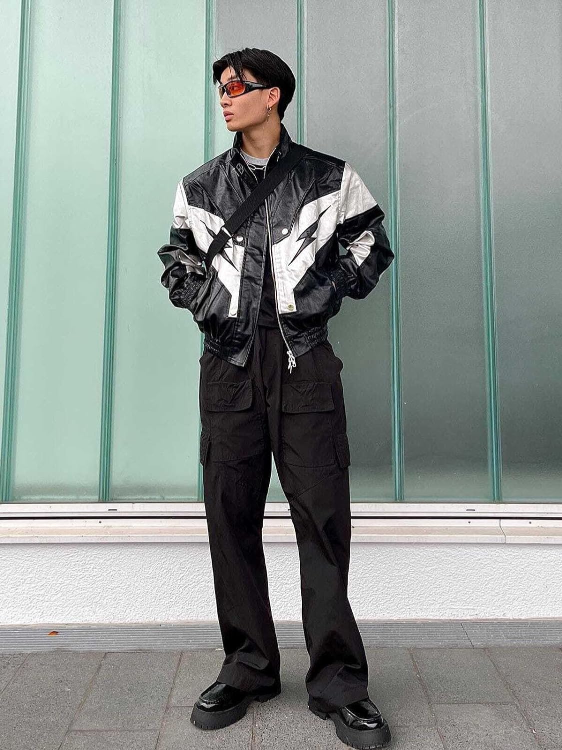 Aelfric Eden Mens Varsity Jacket Vintage Racing Motorcycle Graphic Bomber Jackets Oversized Unisex Streetwear jacket16grey