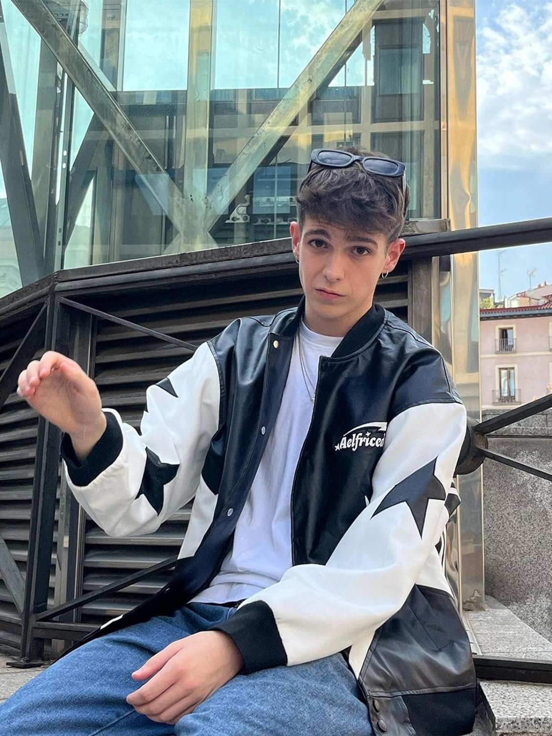 Aelfric Eden Mens Varsity Jacket Vintage Racing Motorcycle Graphic Bomber Jackets Oversized Unisex Streetwear jacket17black