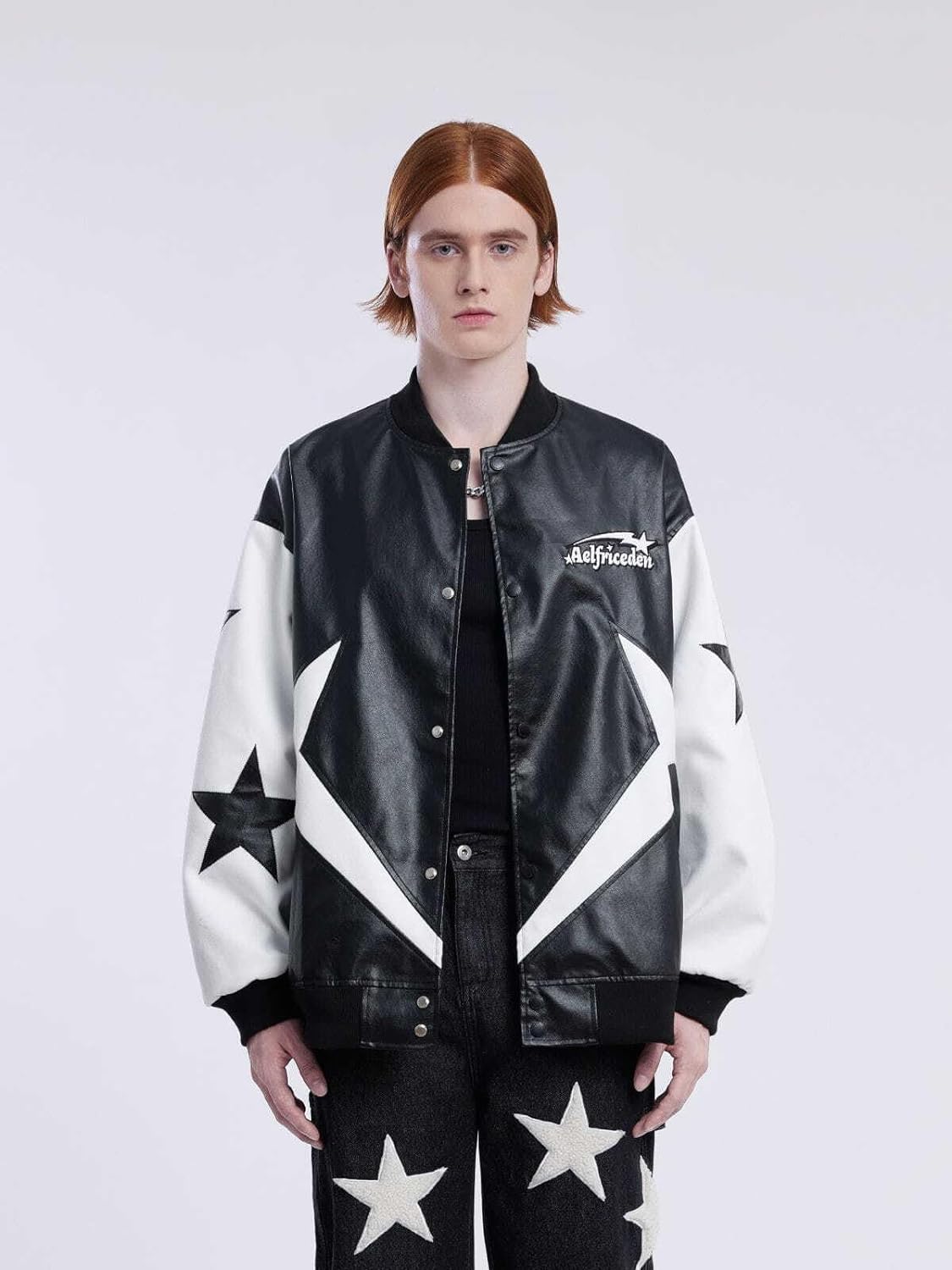 Aelfric Eden Mens Varsity Jacket Vintage Racing Motorcycle Graphic Bomber Jackets Oversized Unisex Streetwear jacket17black