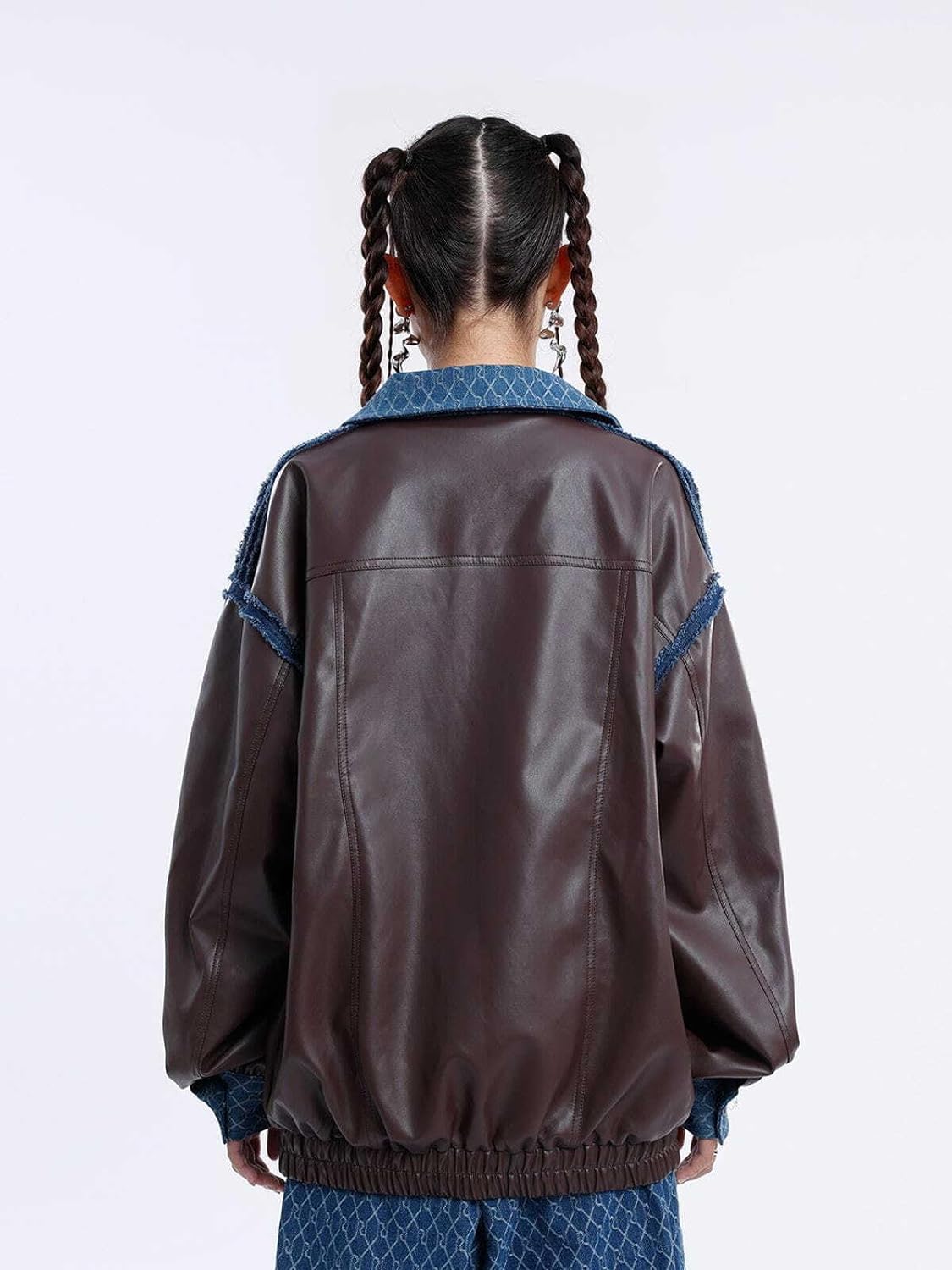 Aelfric Eden Mens Varsity Jacket Vintage Racing Motorcycle Graphic Bomber Jackets Oversized Unisex Streetwear jacket18brown