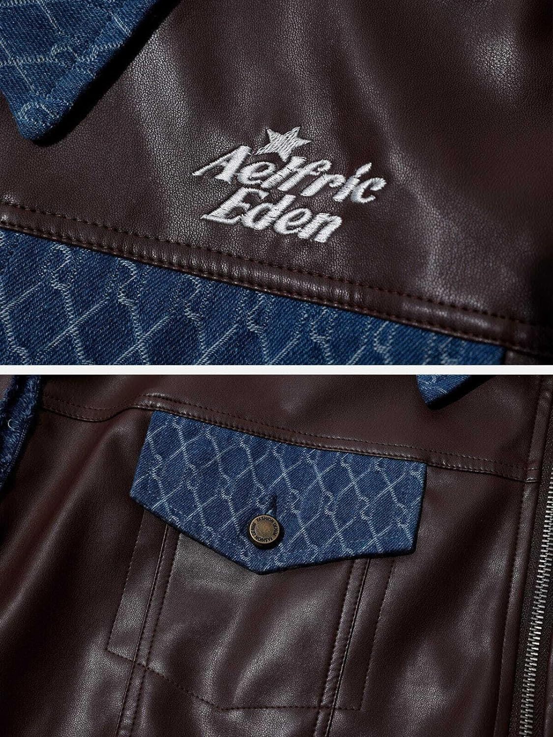 Aelfric Eden Mens Varsity Jacket Vintage Racing Motorcycle Graphic Bomber Jackets Oversized Unisex Streetwear jacket18brown