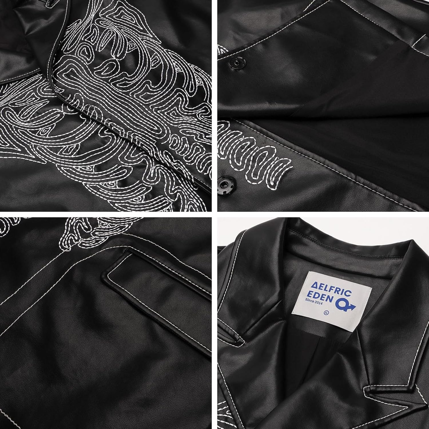 Aelfric Eden Mens Varsity Jacket Vintage Racing Motorcycle Graphic Bomber Jackets Oversized Unisex Streetwear jacket20black