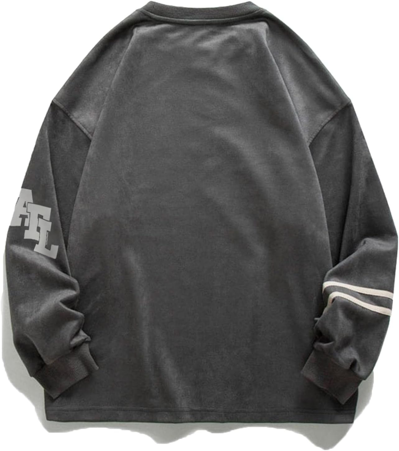 Aelfric Eden Oversized Crewneck Sweatshirts For Men Red Vintage Graphic Pullover Loose Fit Streetwear Long Sleeve TopD01grey