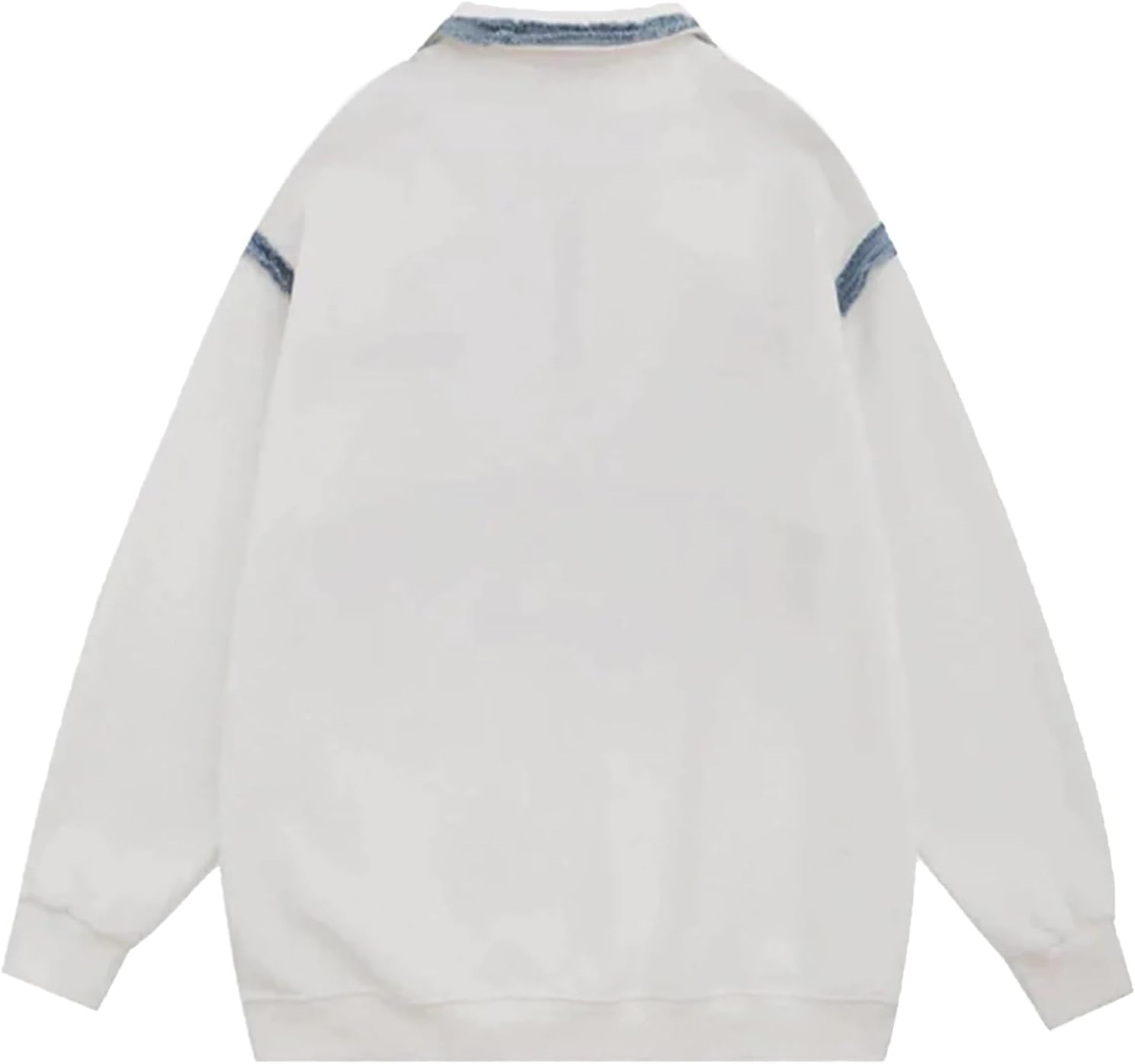 Aelfric Eden Oversized Crewneck Sweatshirts For Men Red Vintage Graphic Pullover Loose Fit Streetwear Long Sleeve TopE02embroidery Patchwork Polo amp White