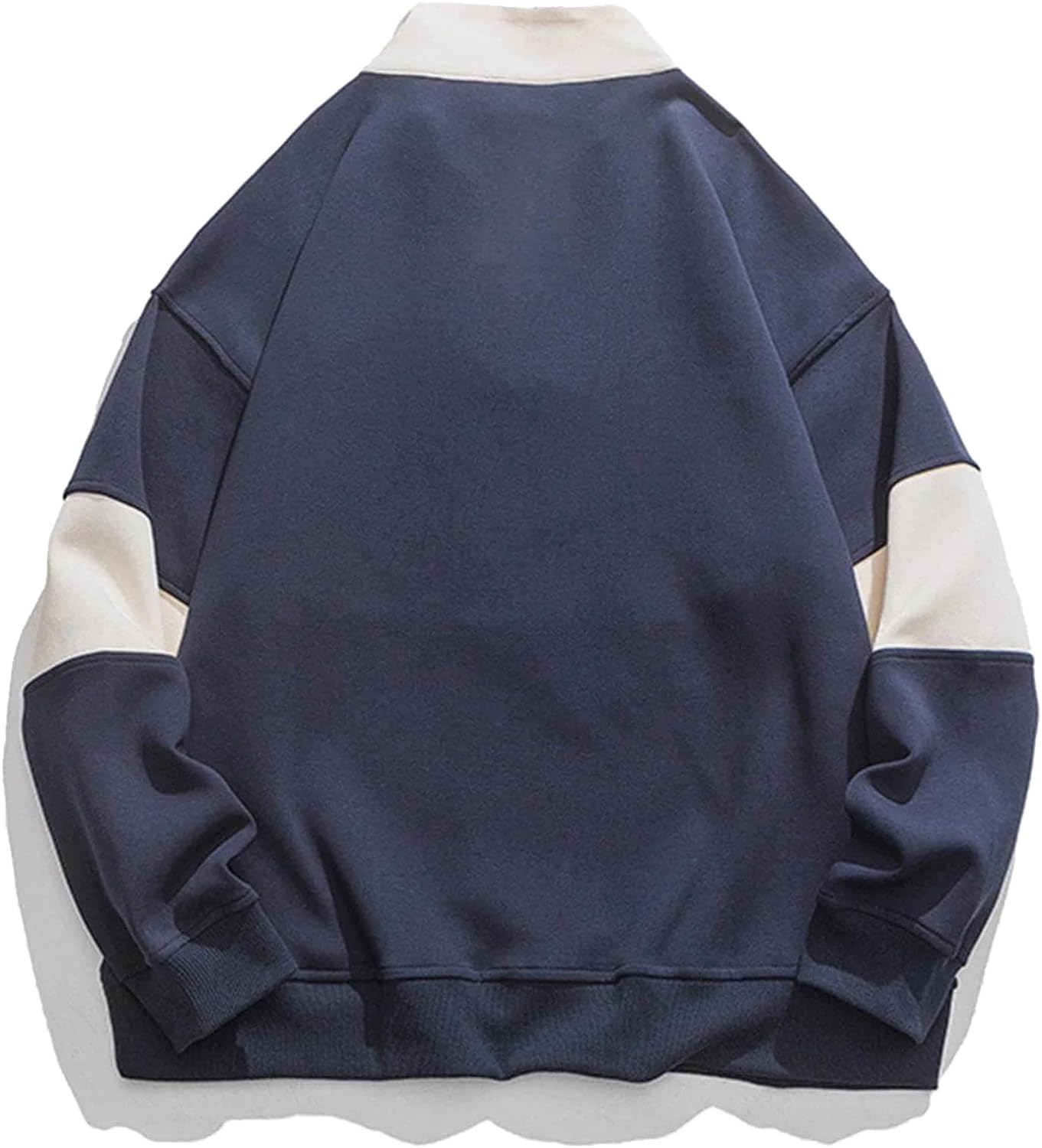 Aelfric Eden Oversized Crewneck Sweatshirts For Men Red Vintage Graphic Pullover Loose Fit Streetwear Long Sleeve TopE03navy Blue