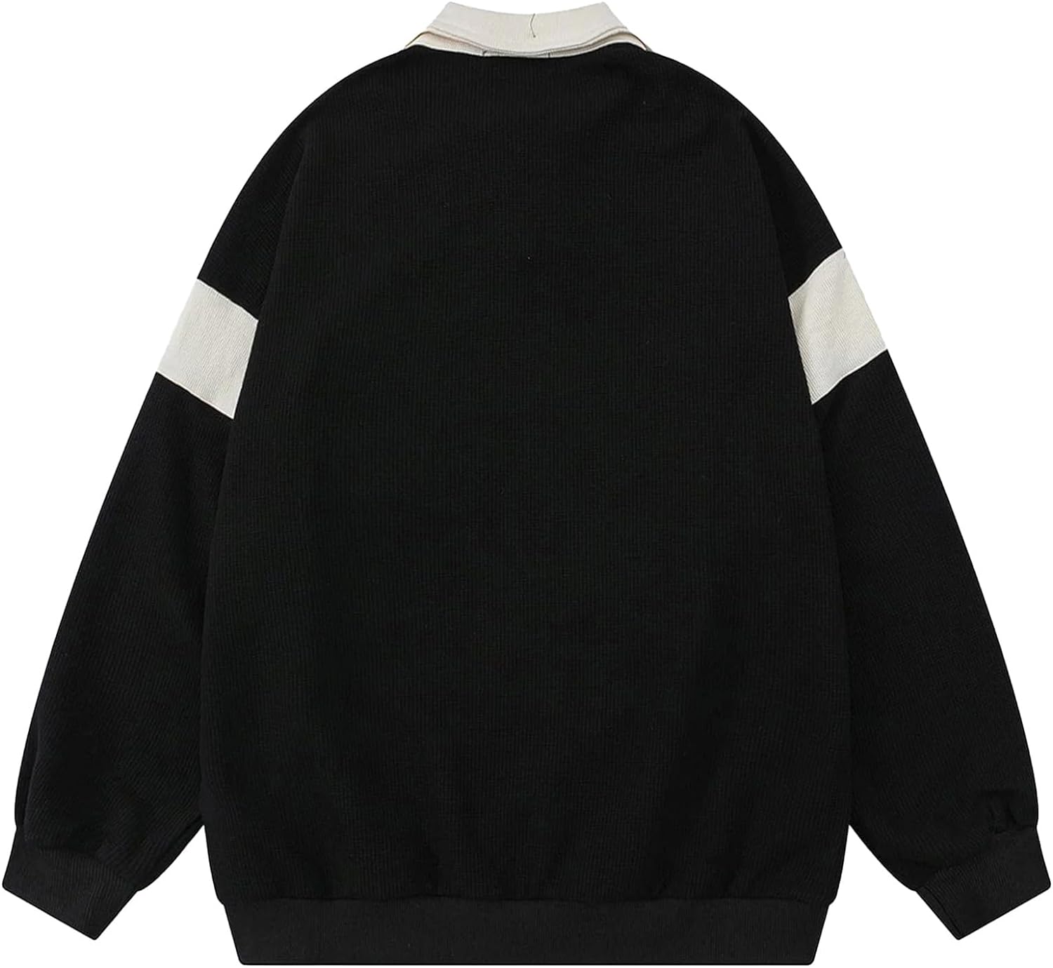 Aelfric Eden Oversized Crewneck Sweatshirts For Men Red Vintage Graphic Pullover Loose Fit Streetwear Long Sleeve TopE05tiewaist amp Black