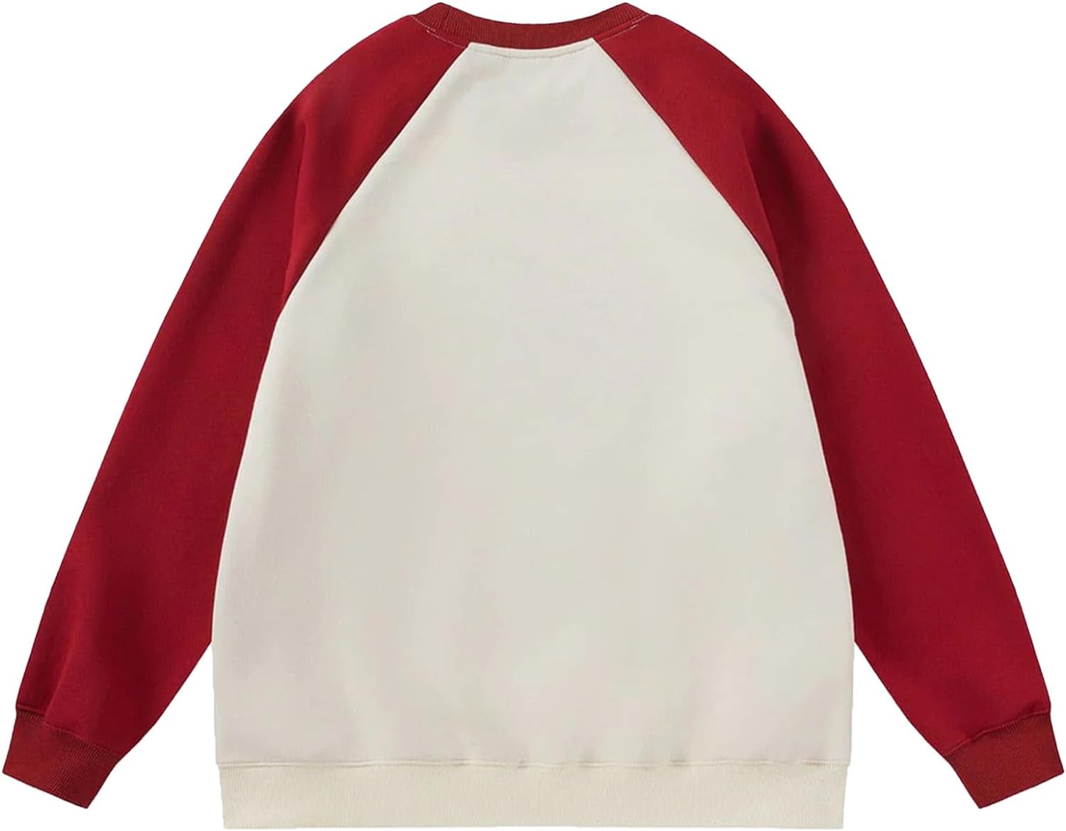 Aelfric Eden Oversized Crewneck Sweatshirts For Men Red Vintage Graphic Pullover Loose Fit Streetwear Long Sleeve TopF03blurring Star amp Red