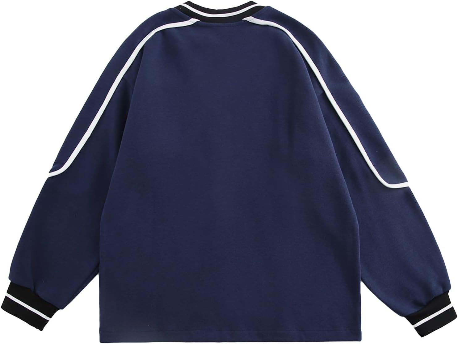 Aelfric Eden Oversized Crewneck Sweatshirts For Men Red Vintage Graphic Pullover Loose Fit Streetwear Long Sleeve TopFblue