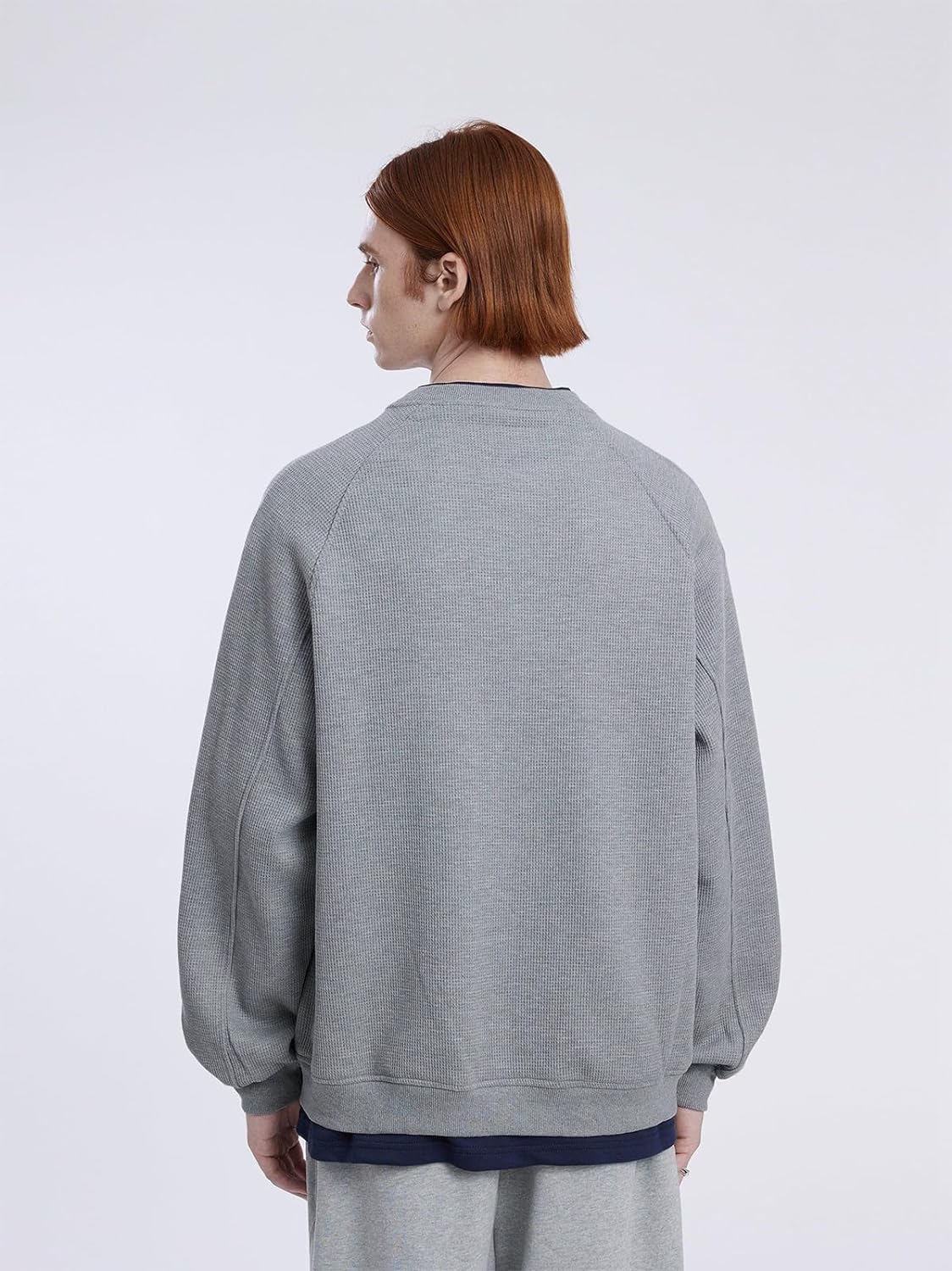 Aelfric Eden Oversized Crewneck Sweatshirts For Men Red Vintage Graphic Pullover Loose Fit Streetwear Long Sleeve TopG02patchwork amp Grey