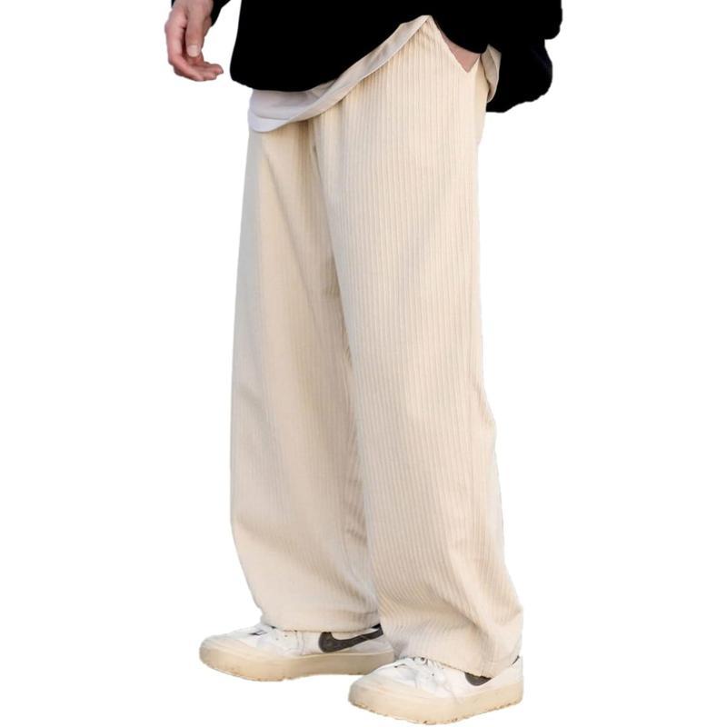 Aelfric Eden Mens Corduroy Vintage Cargo Sweatpants Long Solid Elastic Waist Casual Pants Hip hop Streetwear Pant01khaki