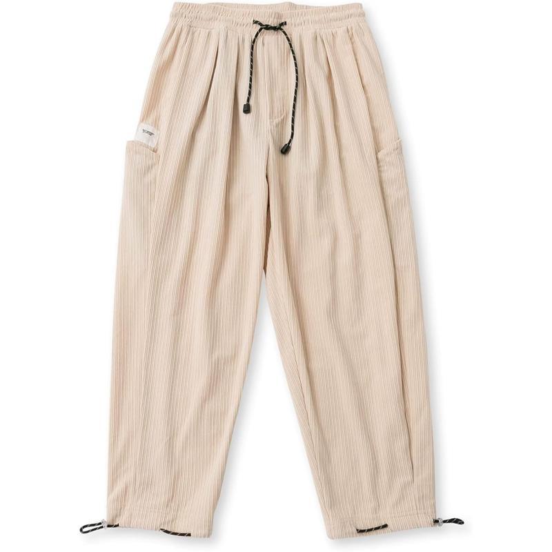 Aelfric Eden Mens Corduroy Vintage Cargo Sweatpants Long Solid Elastic Waist Casual Pants Hip hop Streetwear Pant05apricot