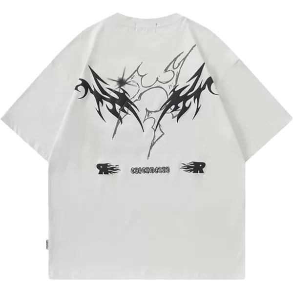 Aelfric Eden Graphic Tees Men Vintage Oversized Shirt Summer Casual Streetwear T Shirts24white