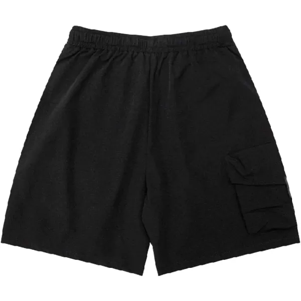 Aelfric Eden Mens 90s Patchwork Sweat Shorts MultiPockets Elastic Waist Cargo Short Streetwear Casual Shorts02black