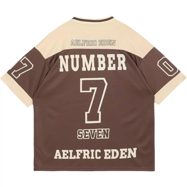 Aelfric Eden Mens 90s Vintage Oversize Shirts Summer Unisex Hipster Printed Casual Tee Streetwear Harajuku Top TshirtAcoffee03