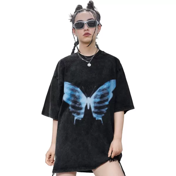 Aelfric Eden Mens 90s Vintage Oversize Shirts Summer Unisex Hipster Printed Casual Tee Streetwear Harajuku Top TshirtBlack06