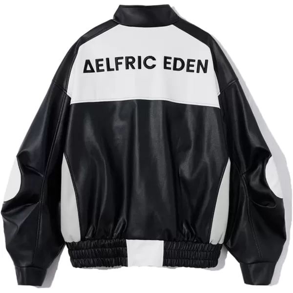 Aelfric Eden Mens Letter Foaming Love Print Varsity Jacket Vintage Graphic Baseball Jacket Unisex Coats Streetwear1703black