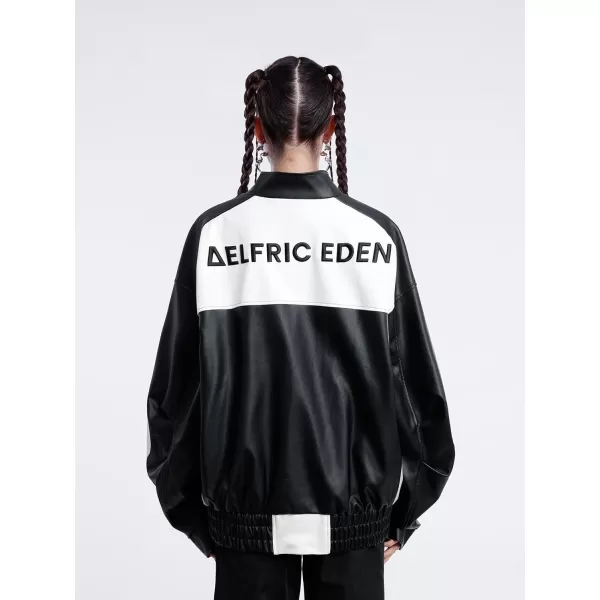 Aelfric Eden Mens Letter Foaming Love Print Varsity Jacket Vintage Graphic Baseball Jacket Unisex Coats Streetwear1703black