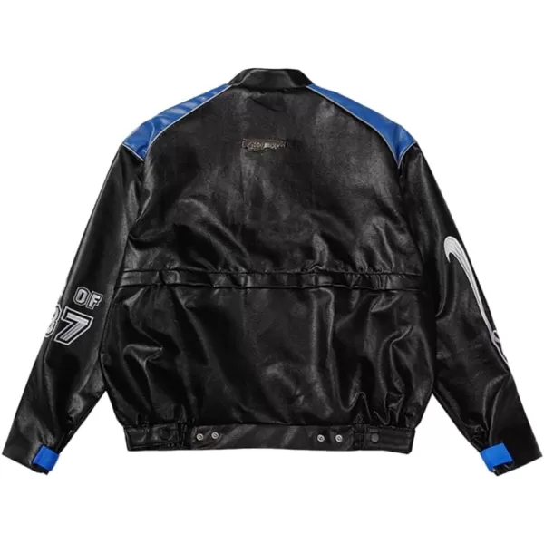 Aelfric Eden Mens Letter Foaming Love Print Varsity Jacket Vintage Graphic Baseball Jacket Unisex Coats StreetwearA6black