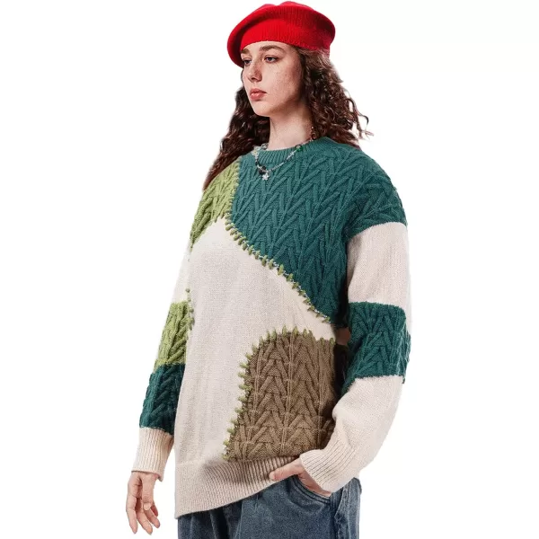 Aelfric Eden Mens Oversized Dinosaur Knit Sweater Vintage Cartoon Pullover Sweater Long Sleeve Christmas SweaterA3green