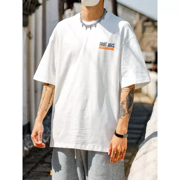 Aelfric Eden Mens Oversized T Shirts Tees Distorted Portrait Print Crew Neck Cotton Tops Streetwear Casual Shirt048white