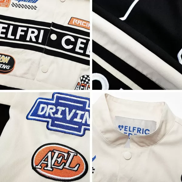 Aelfric Eden Mens Varsity Jacket Vintage Racing Motorcycle Graphic Bomber Jackets Oversized Unisex Streetwear jacket010black