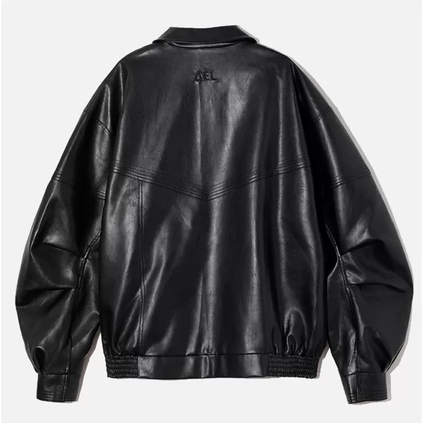 Aelfric Eden Mens Varsity Jacket Vintage Racing Motorcycle Graphic Bomber Jackets Oversized Unisex Streetwear jacket03black