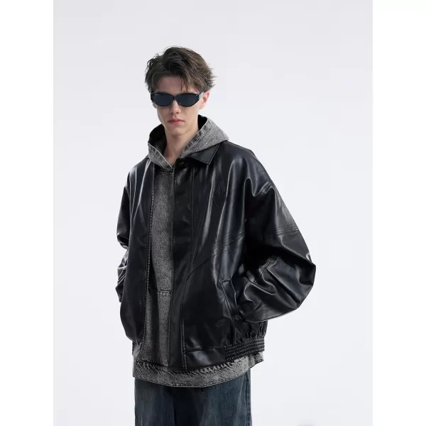 Aelfric Eden Mens Varsity Jacket Vintage Racing Motorcycle Graphic Bomber Jackets Oversized Unisex Streetwear jacket03black