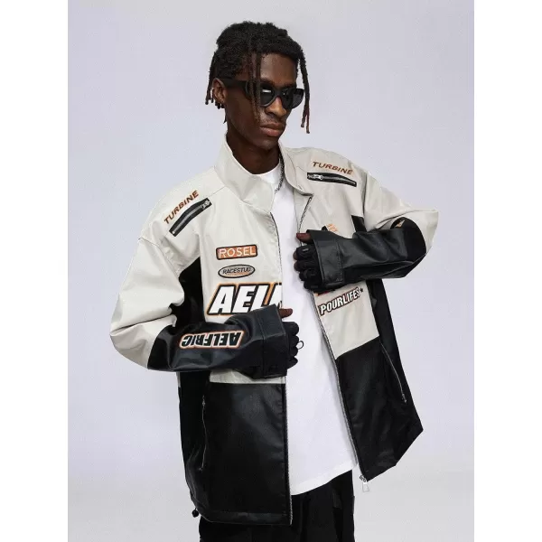 Aelfric Eden Mens Varsity Jacket Vintage Racing Motorcycle Graphic Bomber Jackets Oversized Unisex Streetwear jacket08black